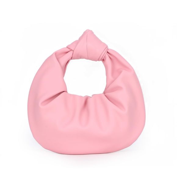 Ruched Clutch Purse Pu Leather Hobo Handbag Knot mal Evening Bag >:) - Picture 1 of 6